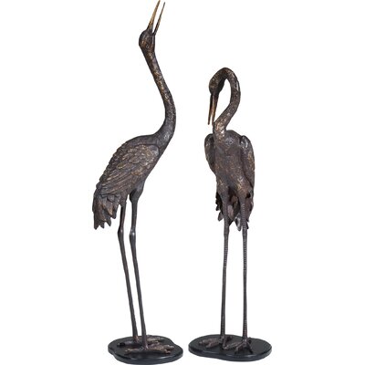 resin crane statues